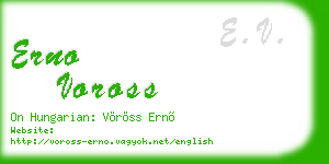 erno voross business card